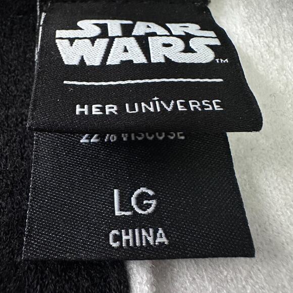 Her Universe Star Wars Rebel Empire Icon Cardigan Women's Large Black White Knit - Picture 6 of 10